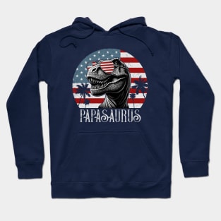 Papasaurus Rex Patriotic Hoodie